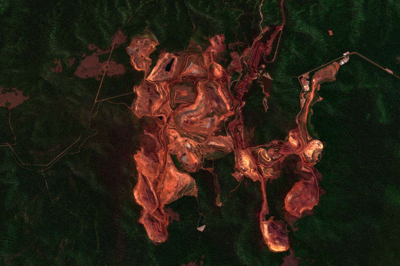 Sentinel-2 true colour image of Carajás, Parauapebas, Pará, Brazil