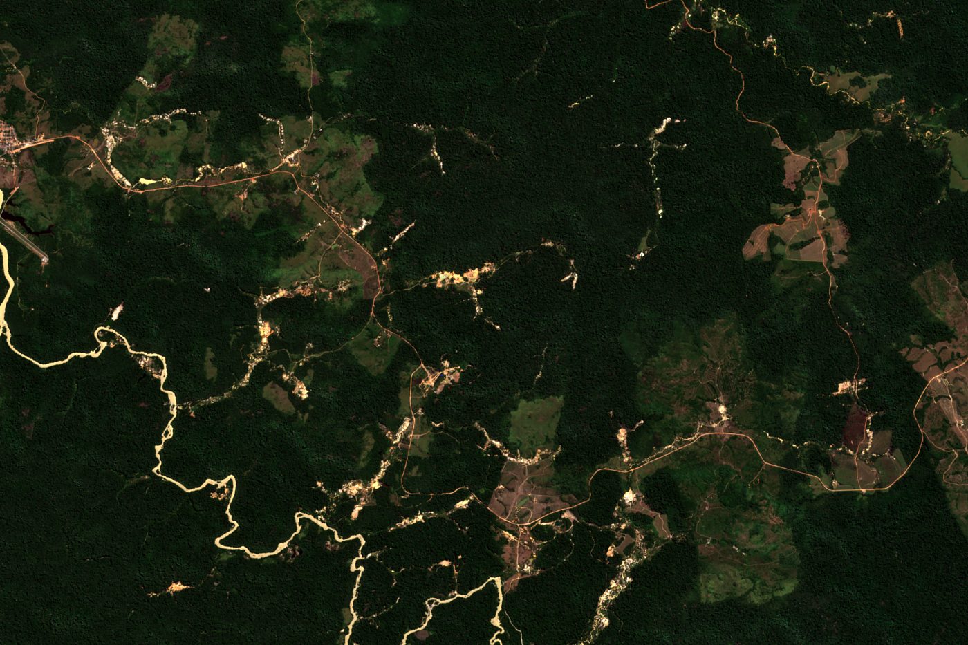 Sentinel-2 true colour image of Crepori river, Itaituba, Pará, Brazil