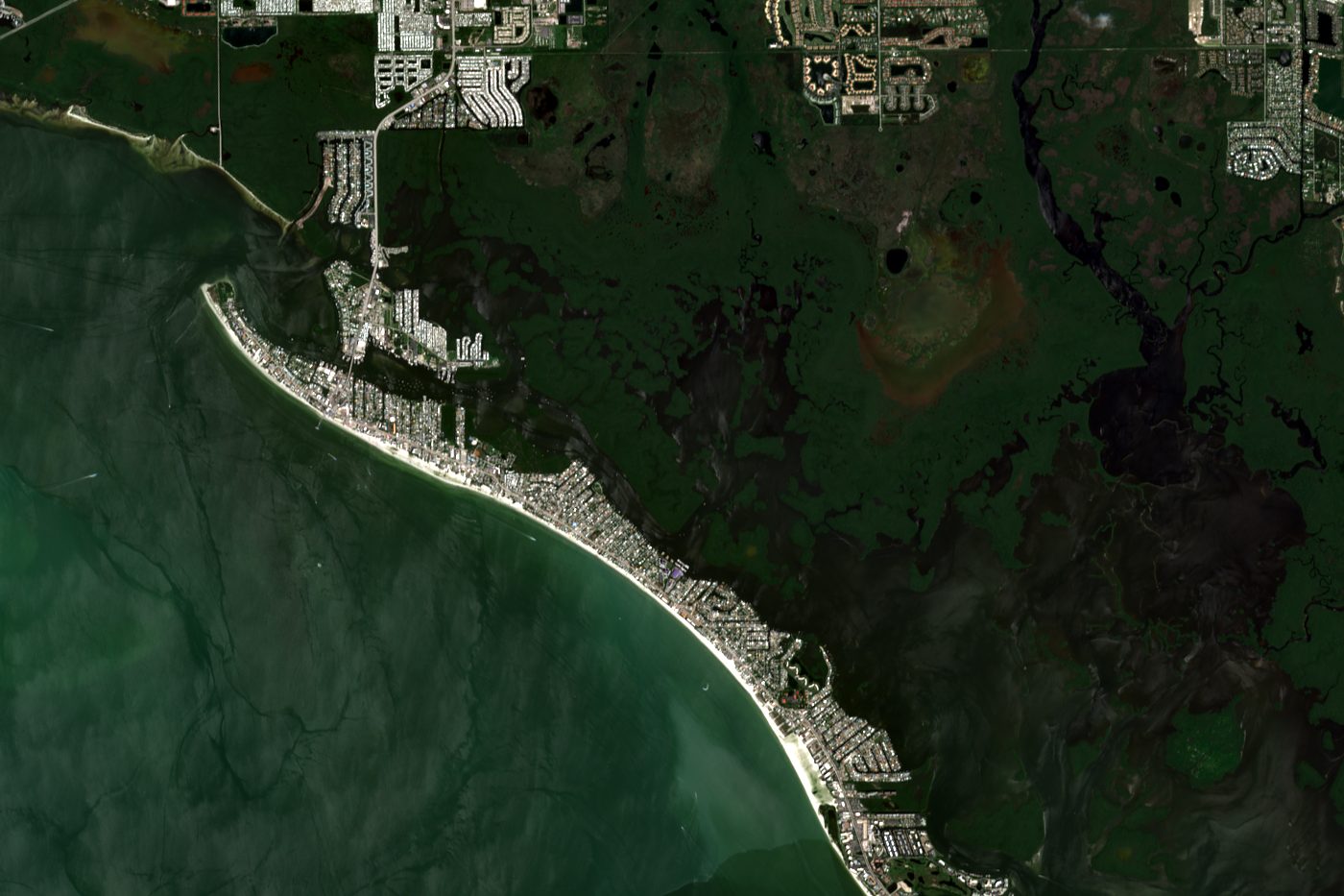 Sentinel-2 true colour image of Fort Myers Beach, Florida, United States